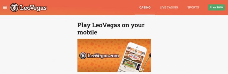 Mobile Casino at LeoVegas
